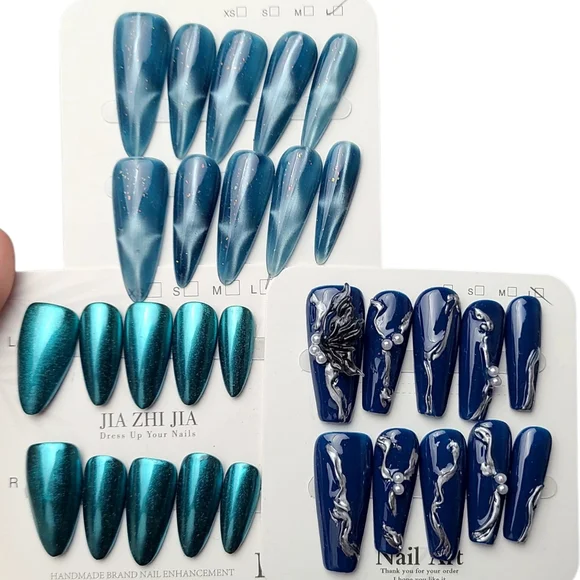 Custom Order Rainbow Press-On Nails - Picture 2 of 2